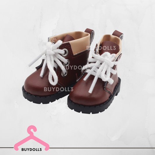 高筒有邊皮Boots 皮靴 | 20cm 公仔鞋 娃鞋